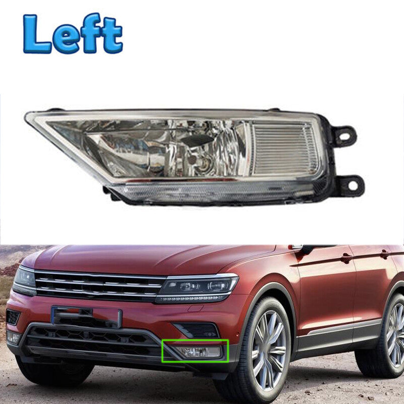 Left Front Bumper Fog Lamp With Bulb for VolksWagen for Tiguan 5N 2016-2021 Drive