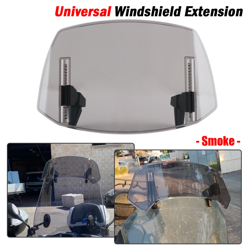 Motorcycle universal windshield, windshield visor extended, boiler smoke-proof