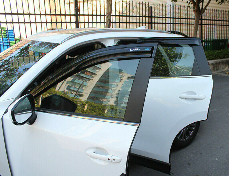 for Mazda CX-5 2012-2016 Black Window Visor Vent Sun Shade Rain Guard Door Visor