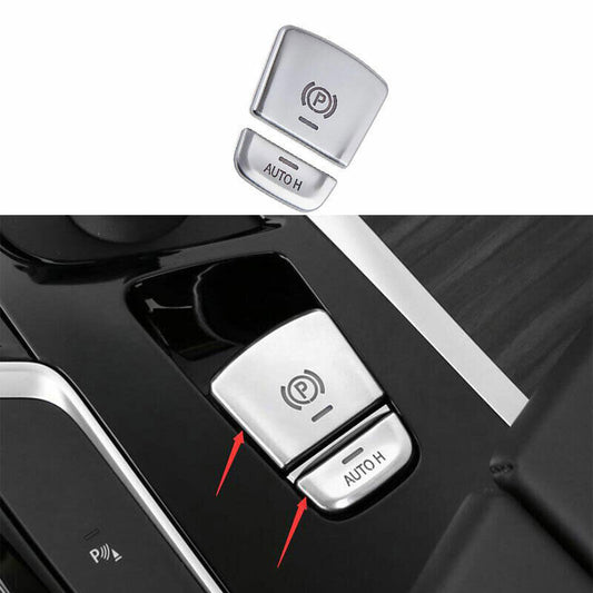 for BMW 5 Series G30 2018-23 Matt Silver Brake Handle Handbrake Cover Sticker 2P