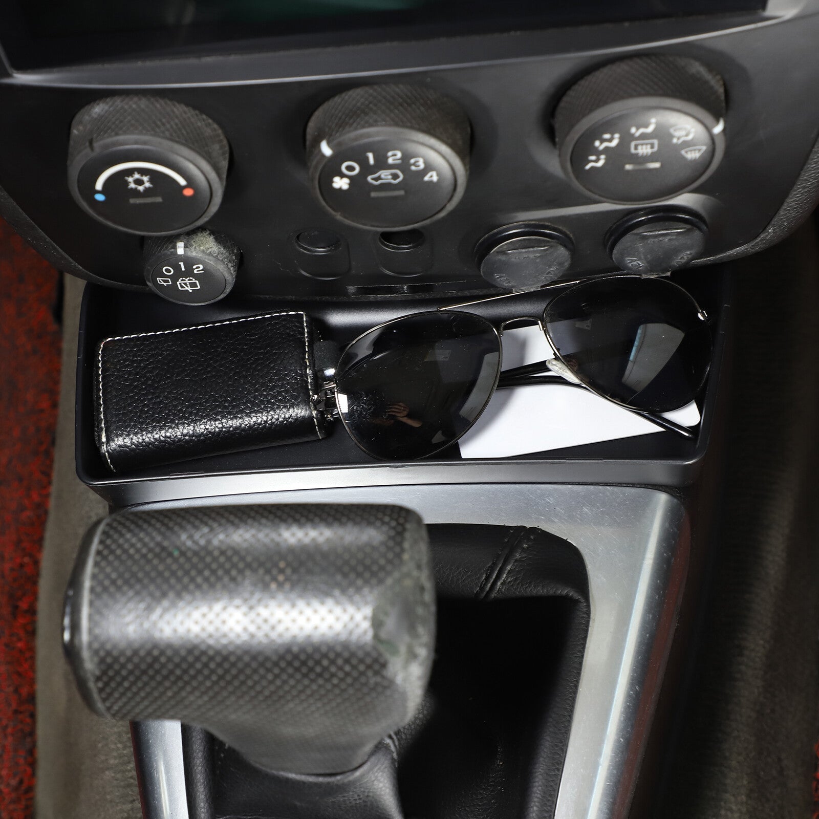 Matte Black ABS Center Multimedia Button Frame Trim for Ford Maverick 2022 - 23