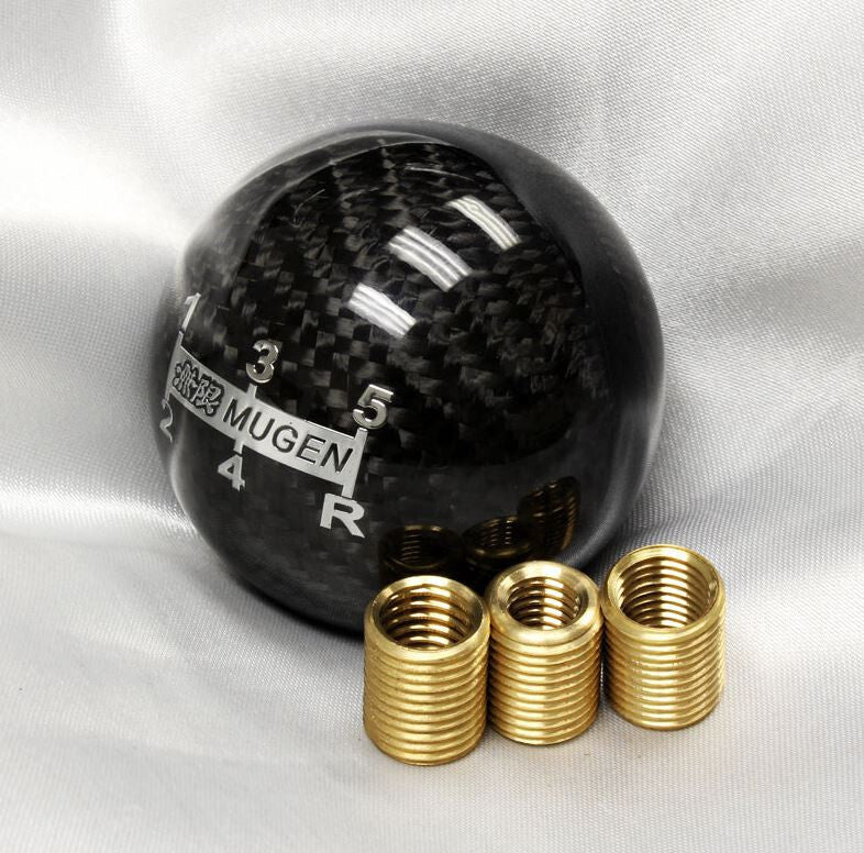 Car Shift Knob 5-speed Mugen Black Carbon Fiber for Honda for Acura