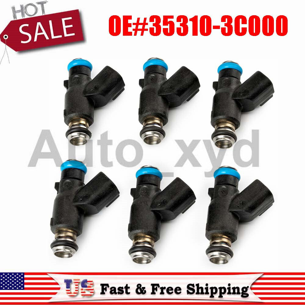 6X Fuel Injectors for Hyundai Veracruz 2007-2012 08 09 3.8L V6 35310-3C000