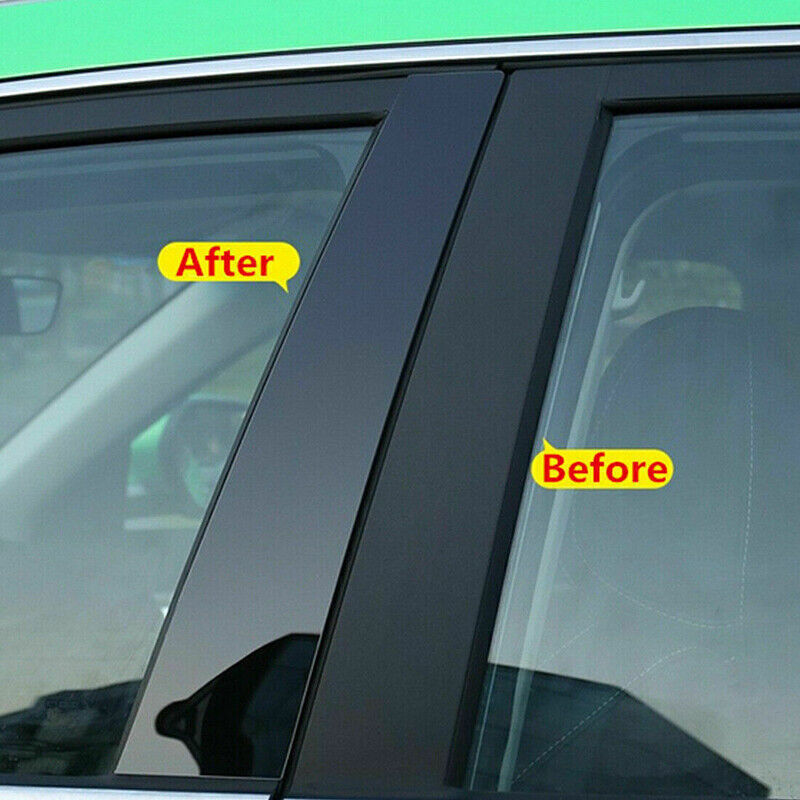 for KIA Optima 2011-15 Piano Black Pillar Posts Door Window Molding Strip Trims