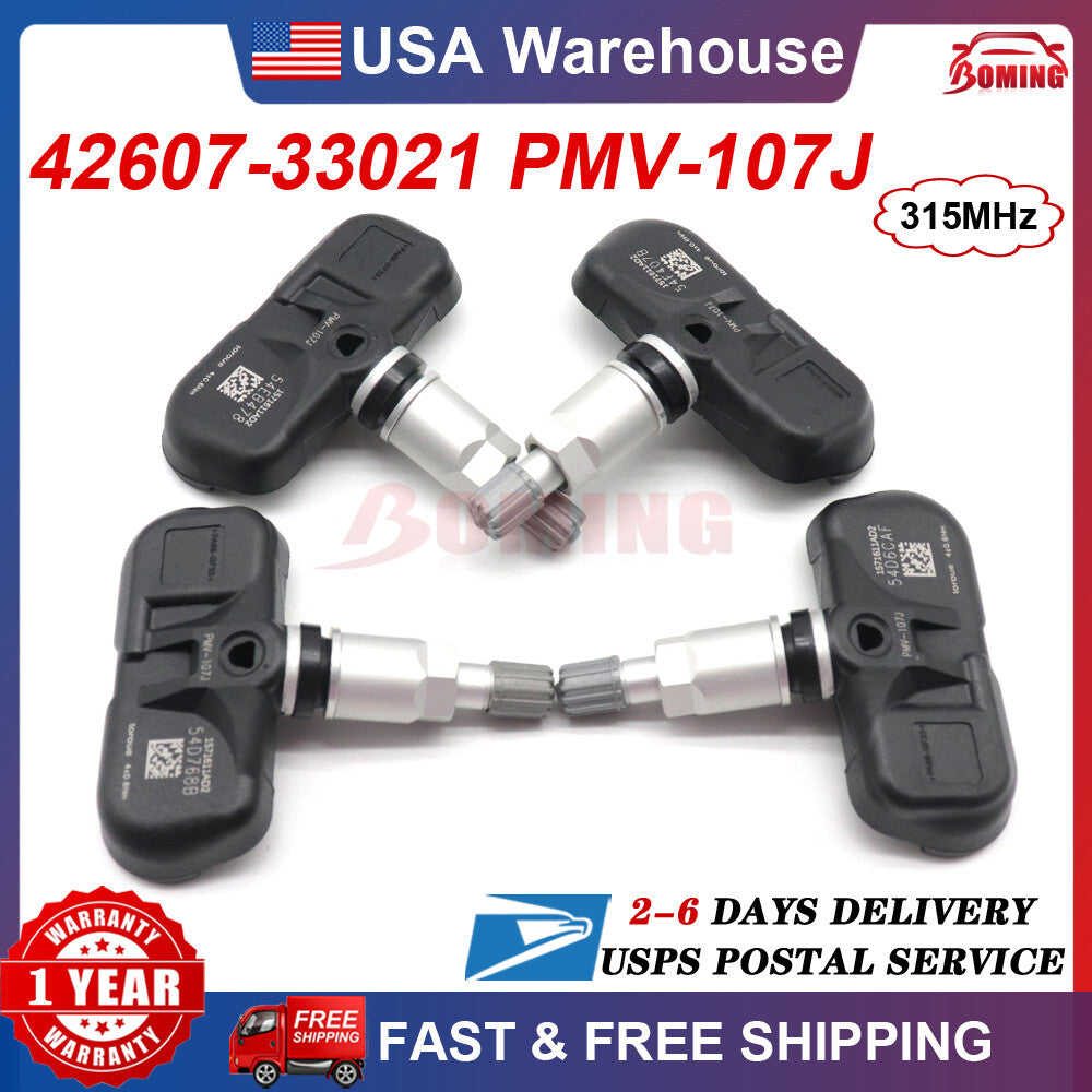 4x PMV-107J NEW TIRE PRESSURE SENSOR TPMS 42607-33021 for Toyota for Lexus for Scion