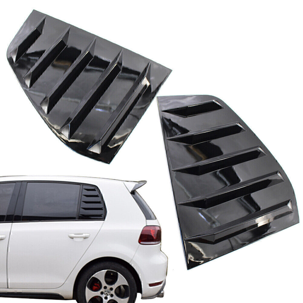 Fit for Volkswagen for Golf 6 Car Rear Door Window Triangle Gloss Black Trims Scoop