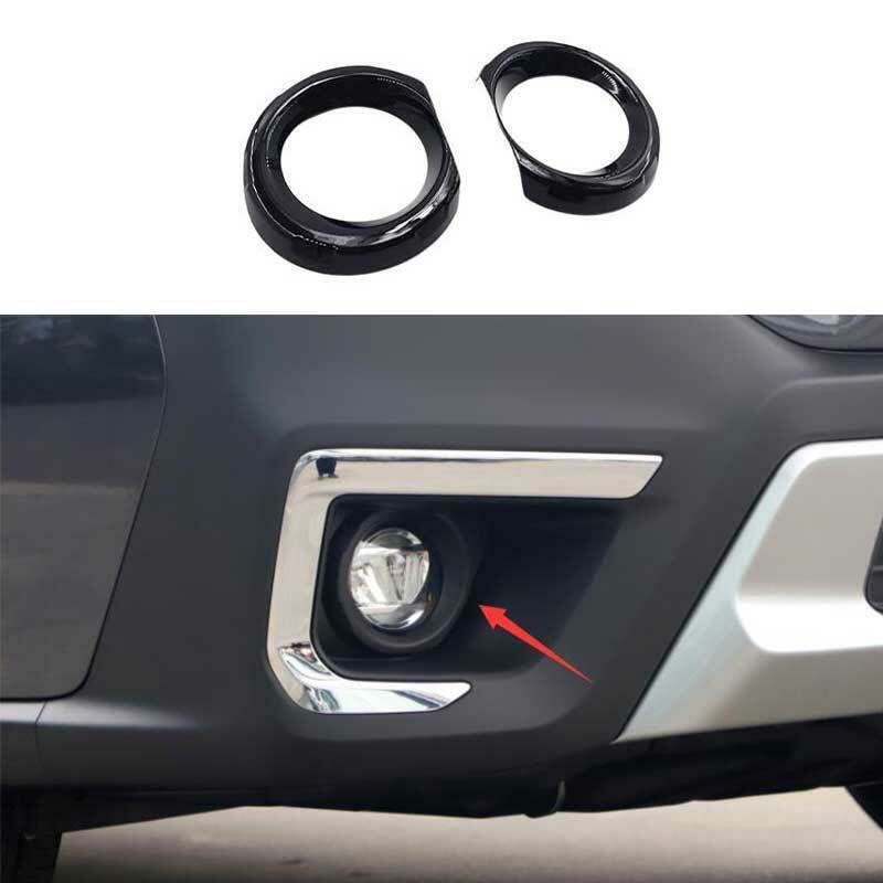 for Subaru Outback 2020-2023 Bright Black Front bumper Fog Light Lamp ring Cover