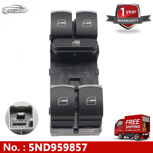 Power Window main switch control button 5ND959857 is suitable for Volkswagen for Tiguan , for Golf , for Passat , and CC.