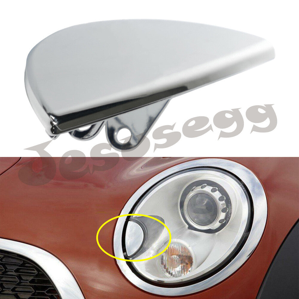 Left Headlight Washer Flap Trim Chrome For2007-2008 for Mini Cooper Hatchback Wagon