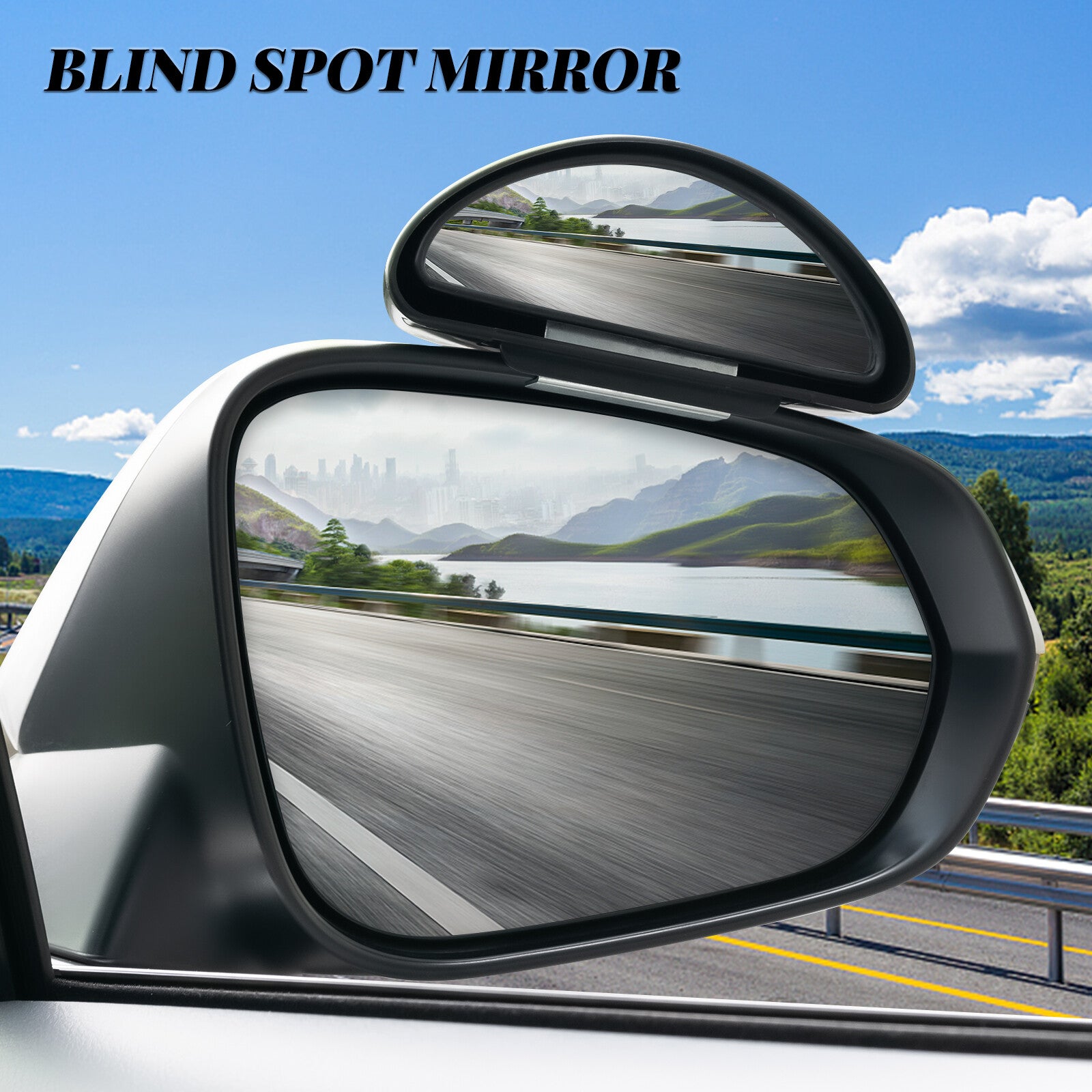 ?2X 16CM Blind Spot Convex Mirrors Wide Angle Rear Side View Car Truck Stick On