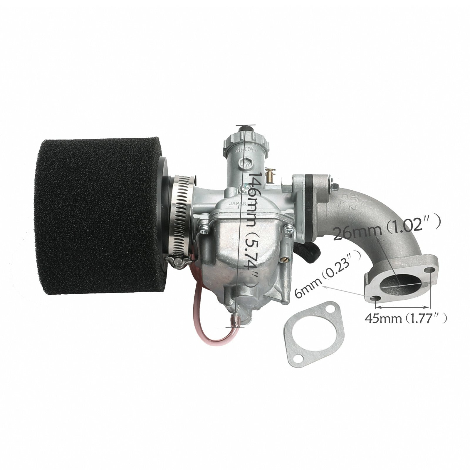 VM22 26mm carburetor kit for Pit Dirt bikes 110cc, 125cc, 140cc for Lifan YX Apollo RFZ