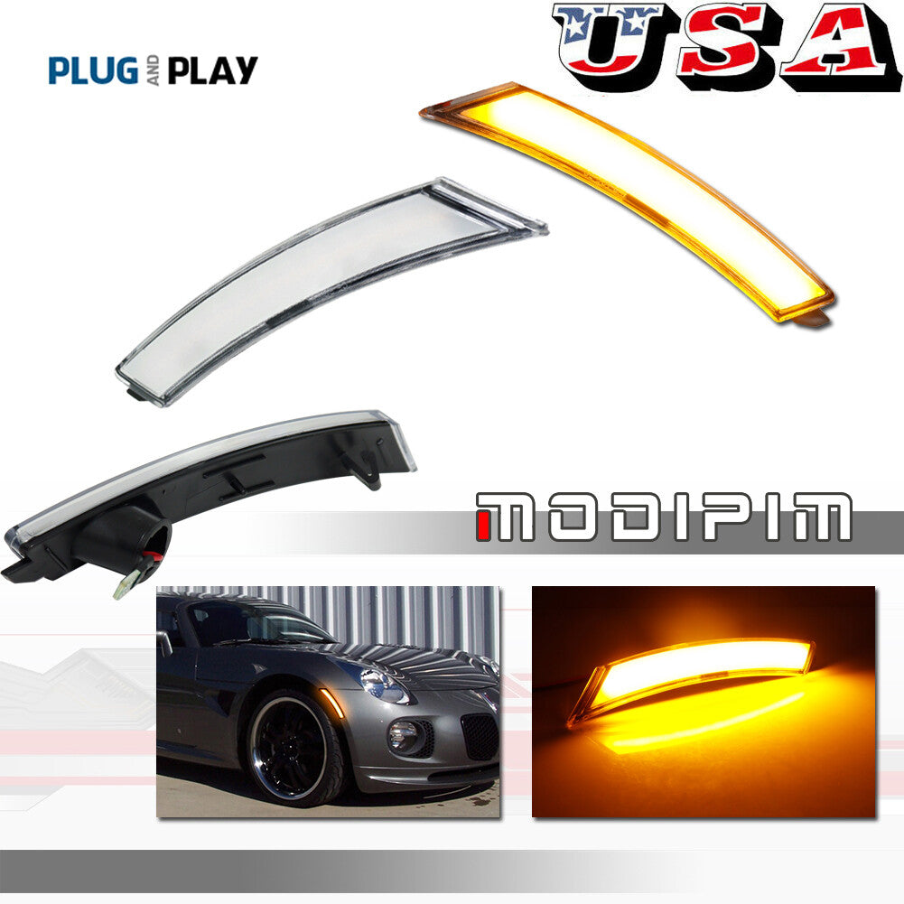 Transparent amber LED front marker light suitable for 06-10 for Pontiac Solstice for Saturn Sky