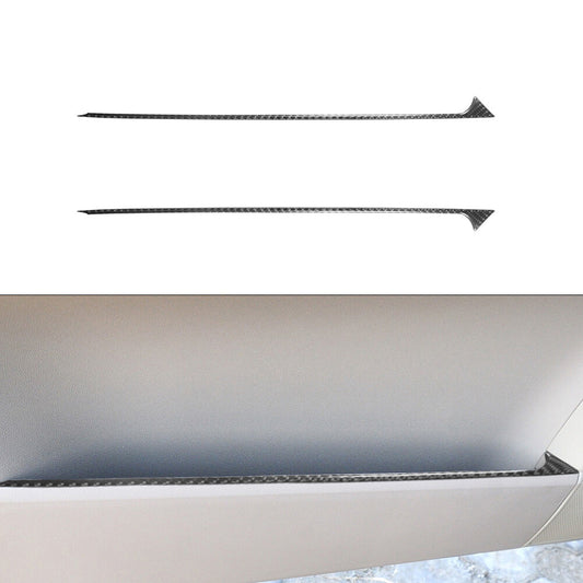 2X Carbon Fiber Rear Door Moulding Trim Panel for Mercedes R-Class 2009-2012