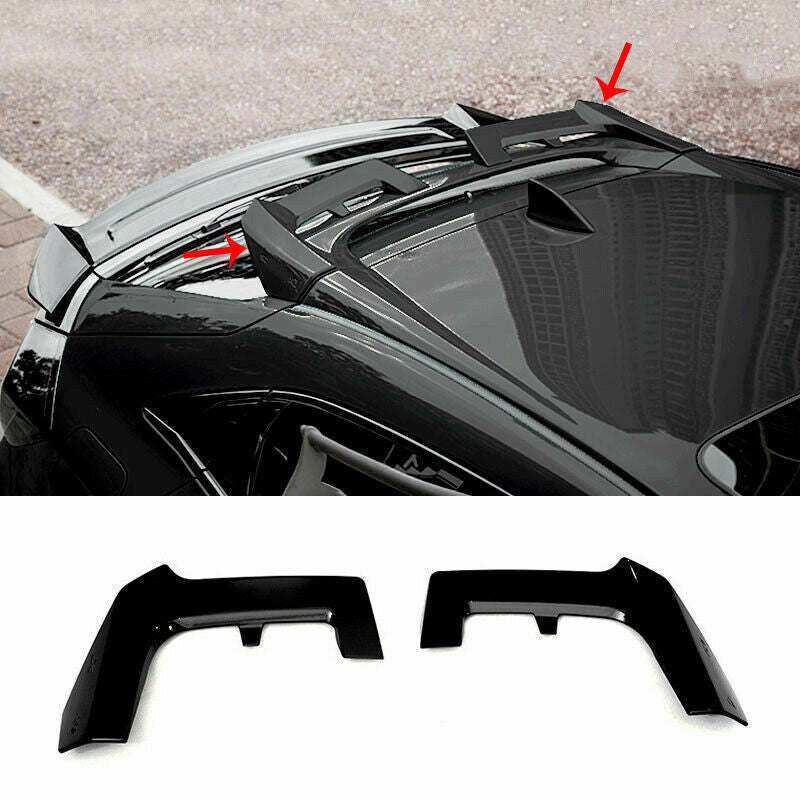 Black Rear Roof Spoiler Tail Wing Bar Cover for Honda for Civic Hatchback 2017-2021