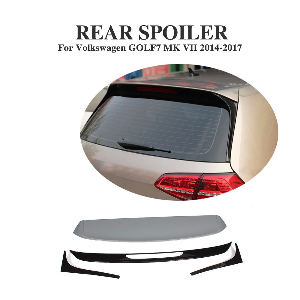 ABS Rear Roof Boot Trunk Spoiler Lip Wing for VW for Golf 7 MK7 Non-GTI R20 14-2017