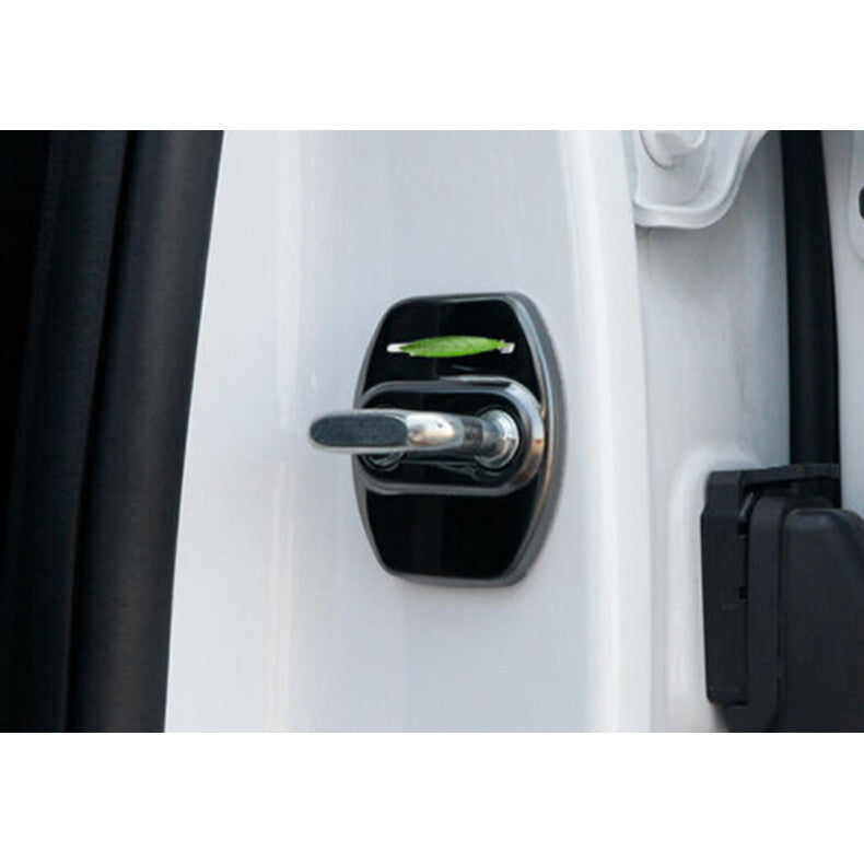 for Kia Seltos 2020-2023 Black Steel Door Lock Antirust Protection Cover Trim 4x