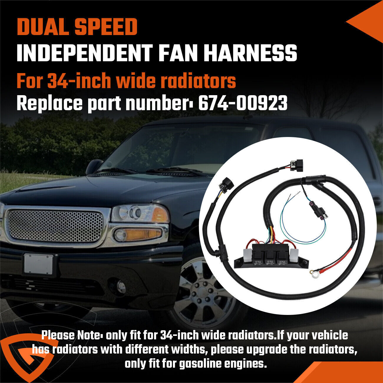 Fits for CHEVY Silverado for Sierra Tahoe for Yukon Retrofit StandAlone Electric Fan Harness