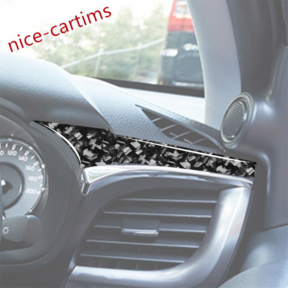 RHD Console Dashboard Panel Cover For T@yota Hilux Revo 2015-2021 Forged Carbon