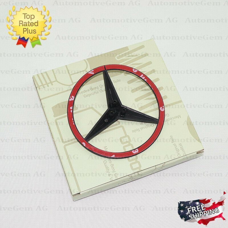R231 SL63 AMG Trunk Star Badge, Glossy Black Rear Logo Badge, for Mercedes SL450 SL550