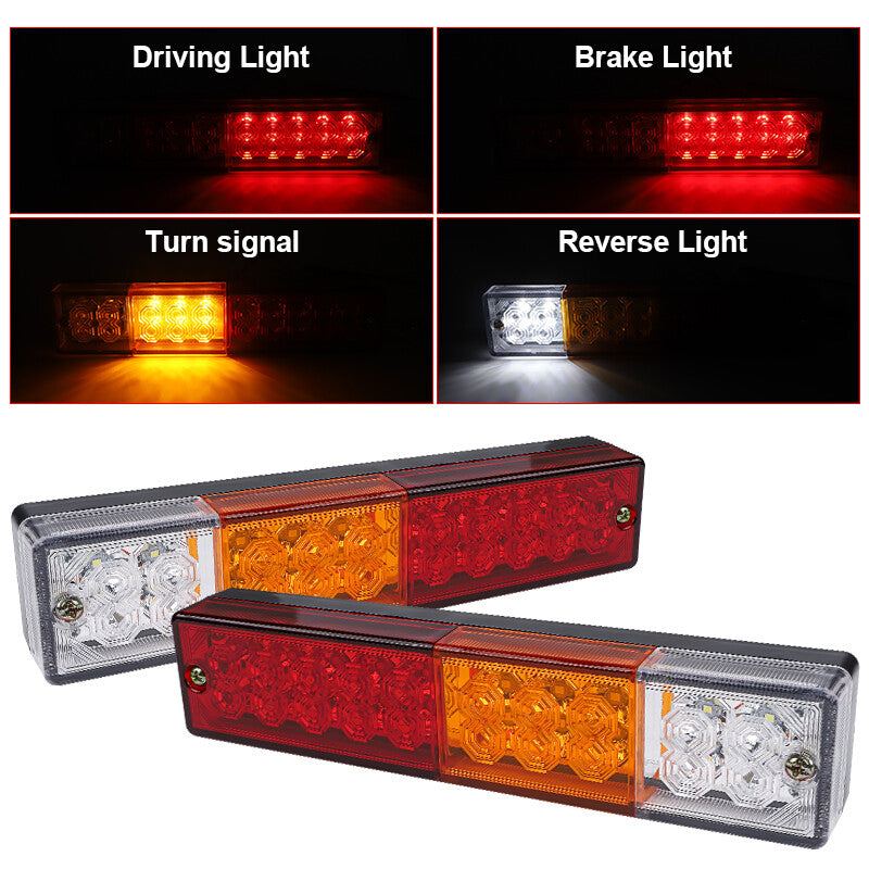 2x LED Tail Light Car Truck Trailer Stop Rear Reverse Turn Signal Indicator Lamp