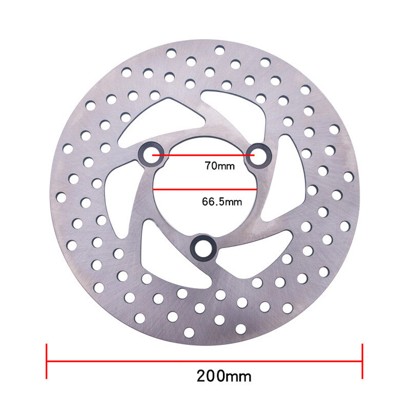 1-piece set of 200mm 3-hole all-terrain vehicle brake caliper disc rotor track four-dust bicycle off-road vehicle