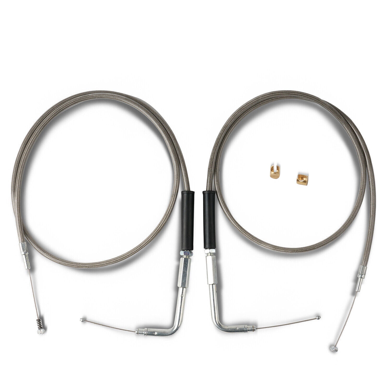 Stainless Steel Throttle  Idle Cable Set fits for Harley Davidson 42 KY