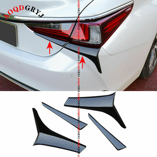 for Lexus ES300H 250 350 2019-22 carbon fiber Rear Tail Light Lamp Moulding Trim