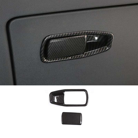 ABS Carbon Fibre Storage Box Handle for Co -Pilot Cover Trim for BMW 4-Series 21-23