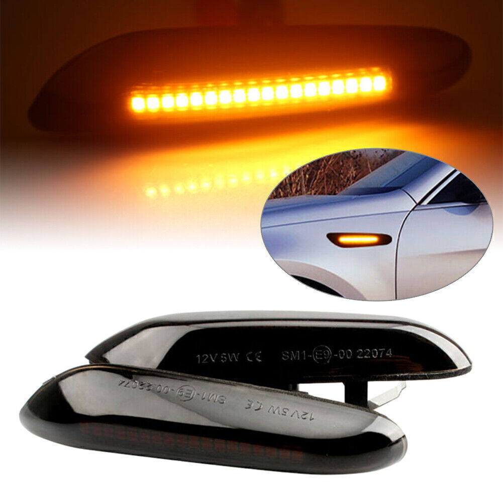 Smoke Dynamic LED Side Marker Light Lamp for BMW E46 E60 E90 E91 E92 E93 E82 E88