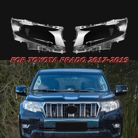 for Toyota Prado 2017-2019 2018 1Pair Lampshade Headlight Lens Auto Shell Cover