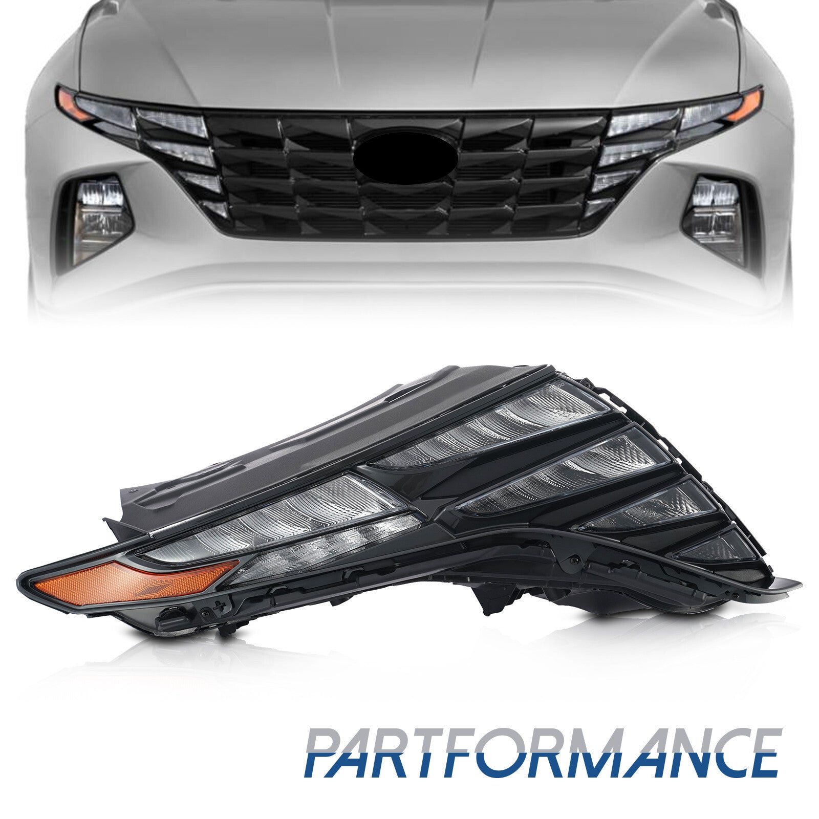 Applicable to 2022-2024 for Hyundai for Tucson LED DRL headlights, right passenger side, 92207CW010