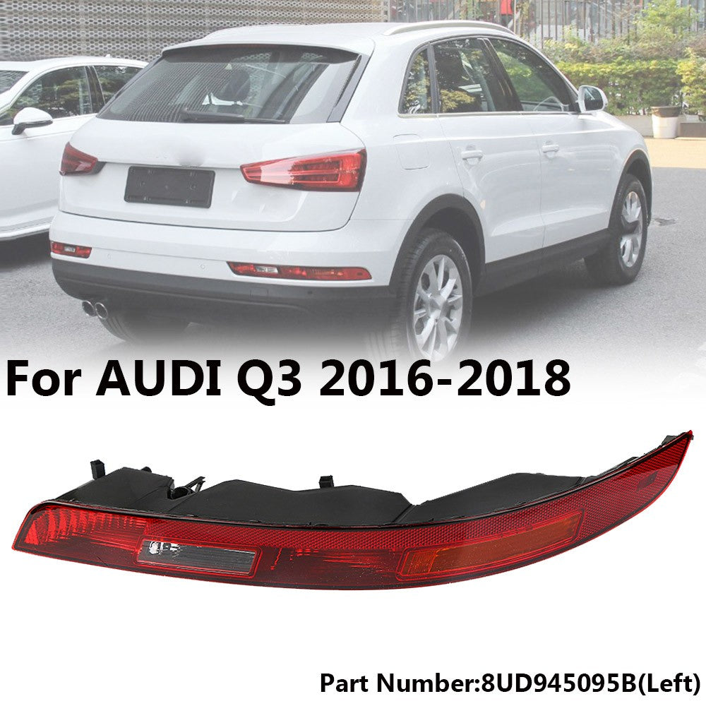 Left Driver Side Rear Bumper Lower Tail Lights Brake Lamps for Audi Q3 2016-18