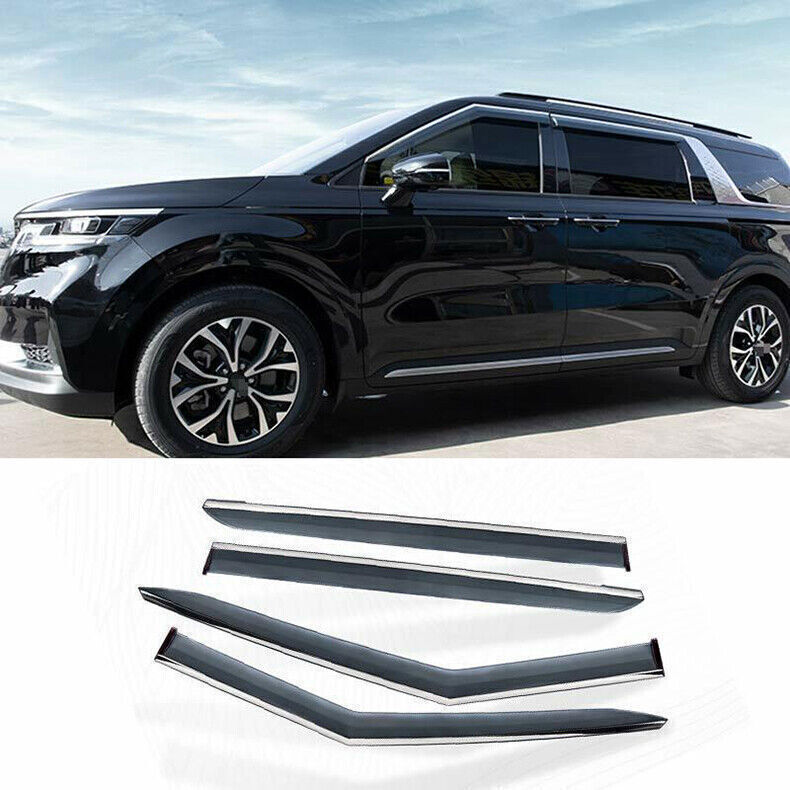 for Kia Carnival 22-24 Window Visor Vent Shade Sun Rain Guard Deflector Trim 4P
