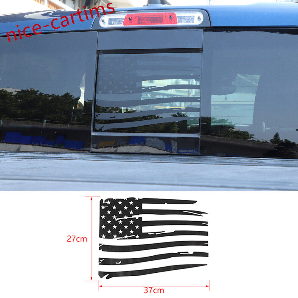 for Dodge for Ram 1500 2009+ PVC Black Rear Middle Small Window Sticker Decals Cover