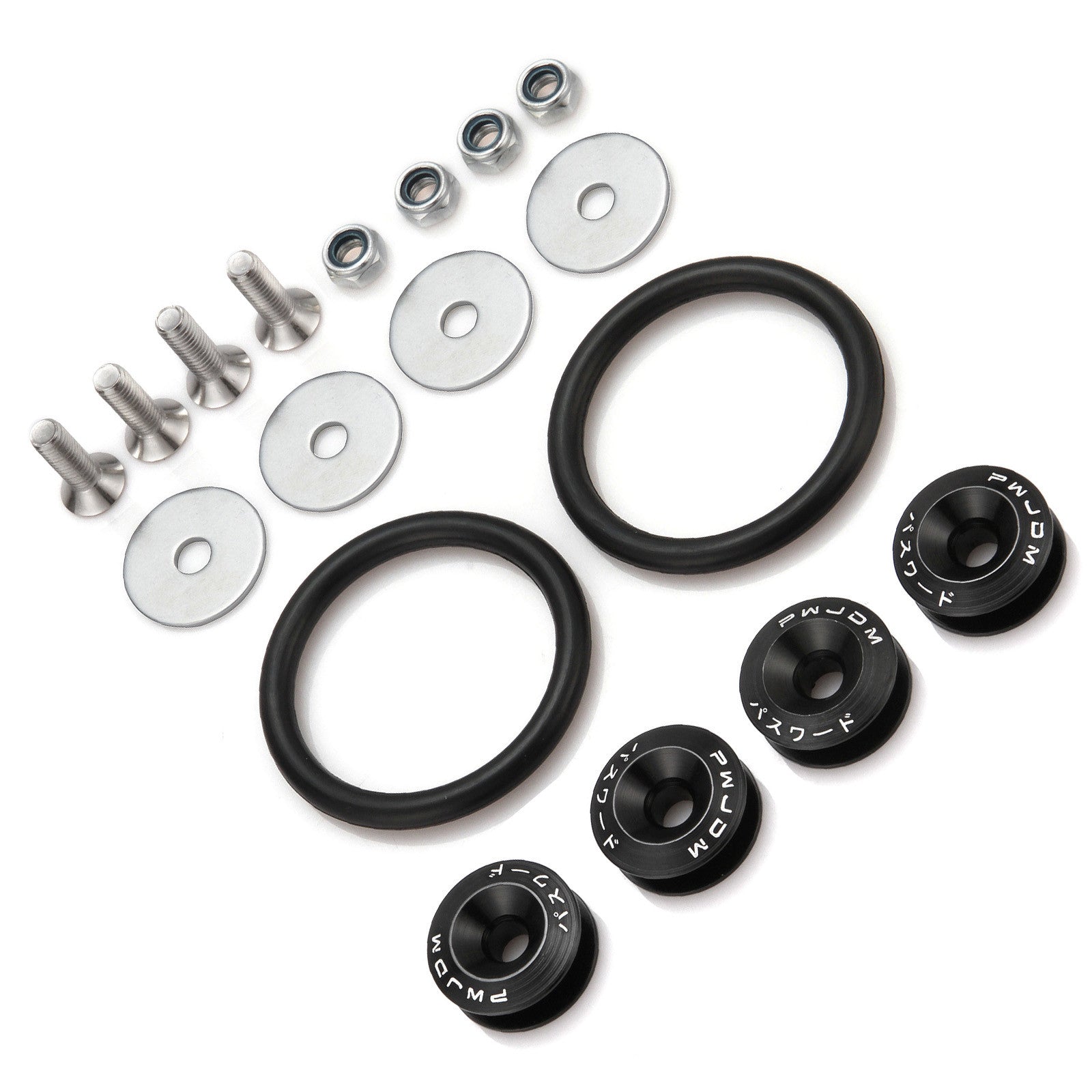 Car Front Rear Bumper Hatch Fixing Buckle Nuts / Bolts Black Reinforced Pad