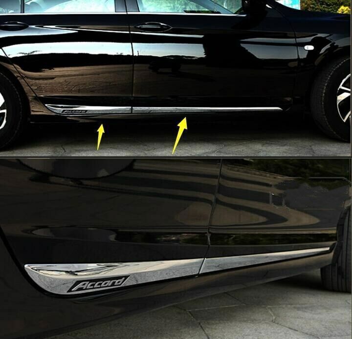Chrome Car Body Door Side Molding Cover 4PCS ABS for Honda Accord MK9 2014-2017