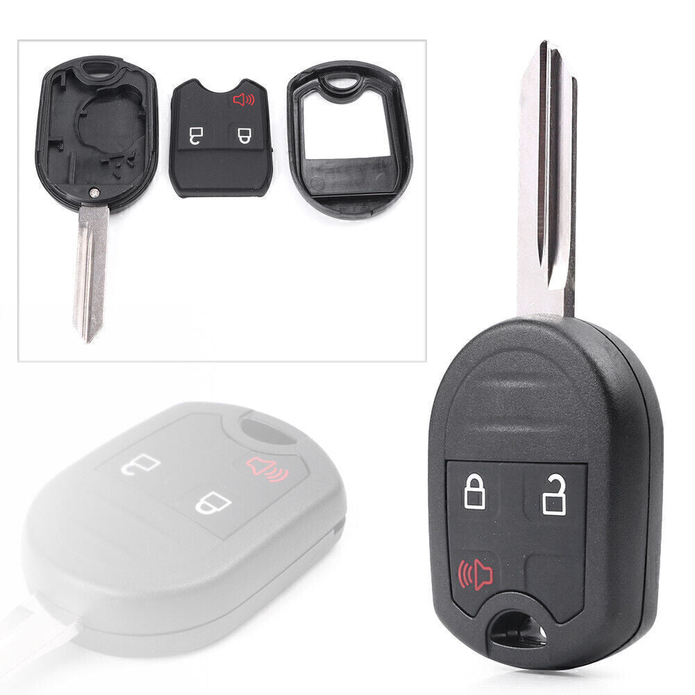 Flip Remote Key Case Fob 3-Button Replacement Fit for Ford for Ford F-150 F-250 F-350