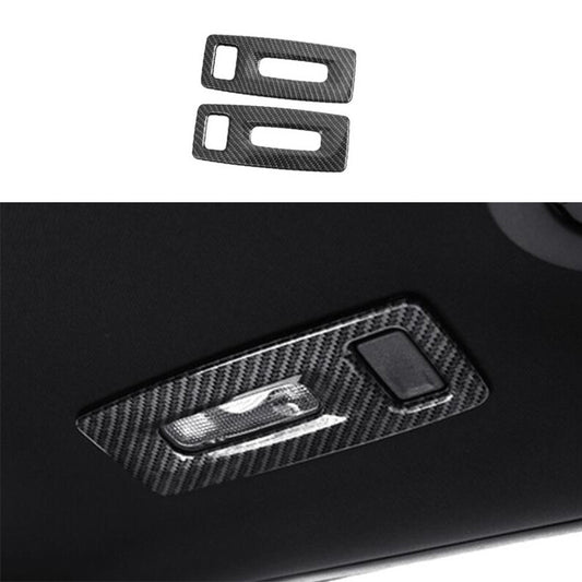 2PCS Carbon Fiber Car Rear Reading Light Cover Trim for Ford Explorer 2011-2019