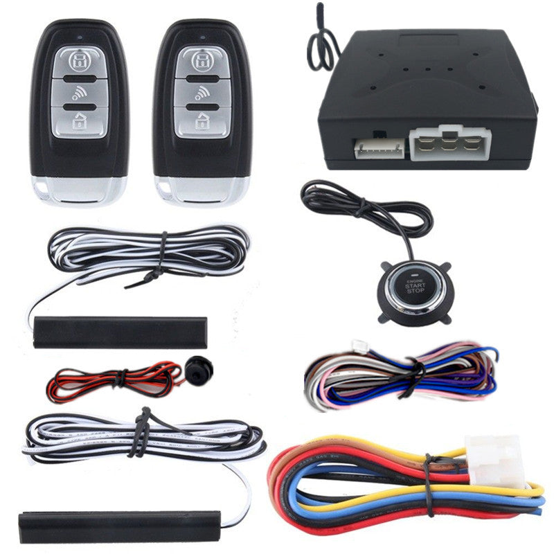 Auto Keyless Entry Alarm PKE System Remote Engine Start Push Start Stop Button