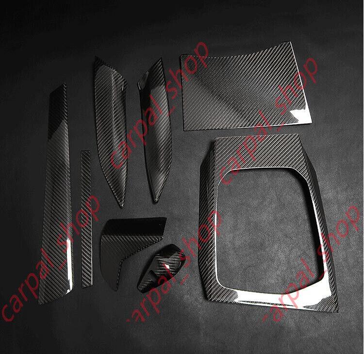 For BWM 3Series G20 G28 Real Carbon Fiber Interior Accessories Kit Covers 8pcs