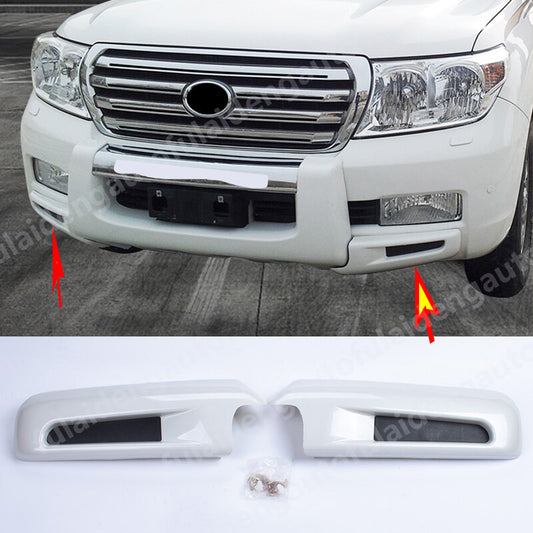 for Toyota for Land Cruiser 2008-2011 White Front Bumper Corner Cover Molding Trim