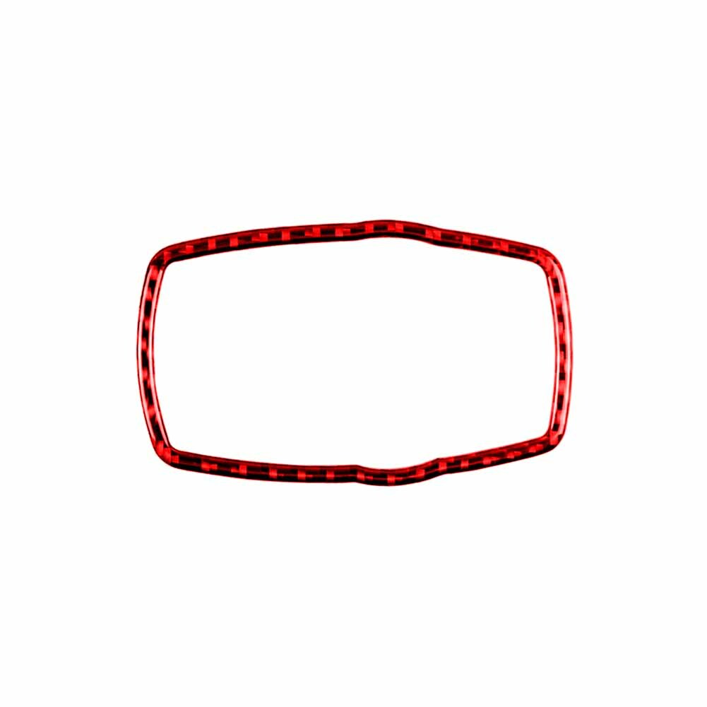 Red carbon fiber multimedia frame trim for BMW 3 Series F30 2013-2019