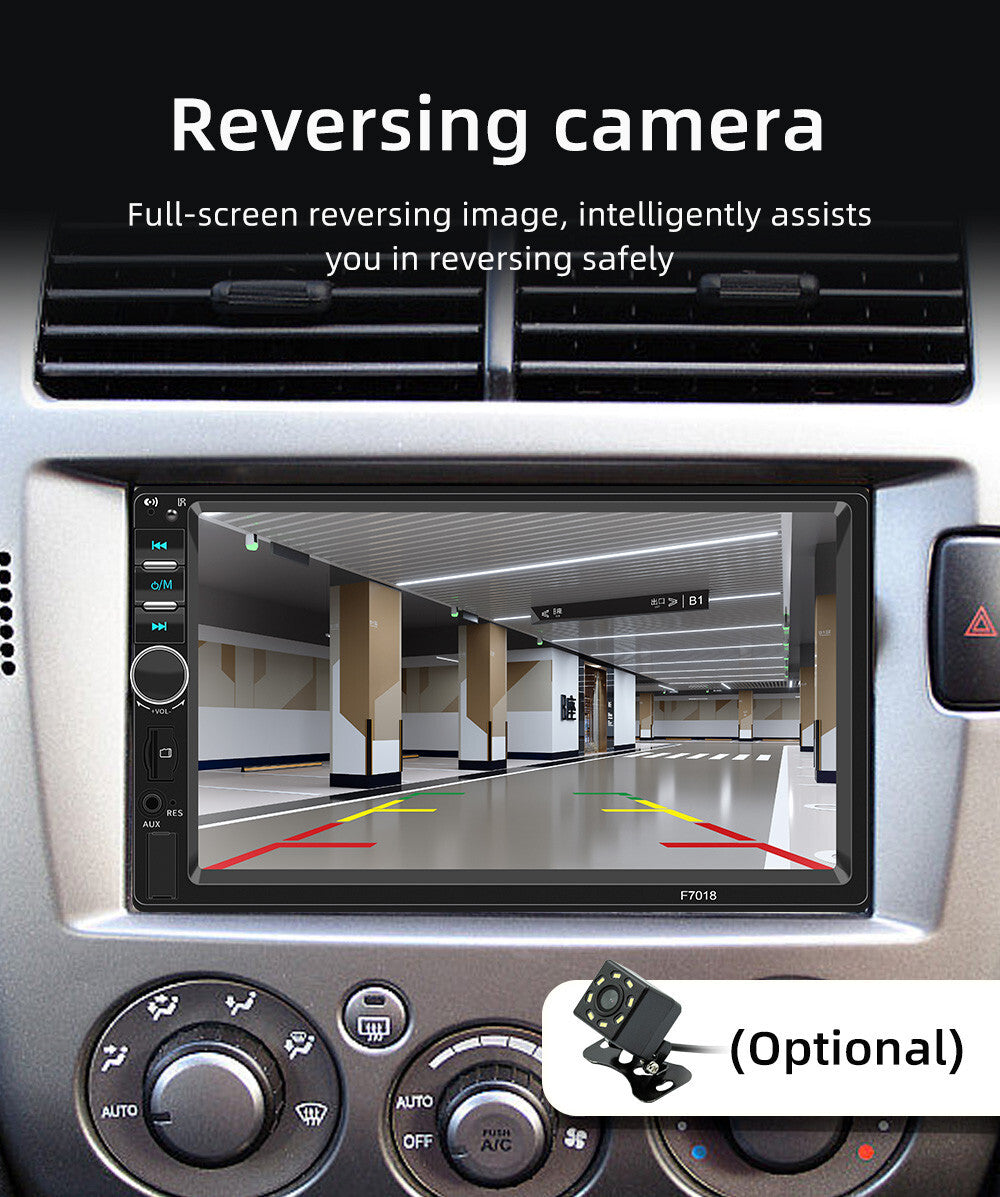 7in Double 2Din For Apple Carplay Car Stereo Radio Touch Screen Bluetooth FM USB