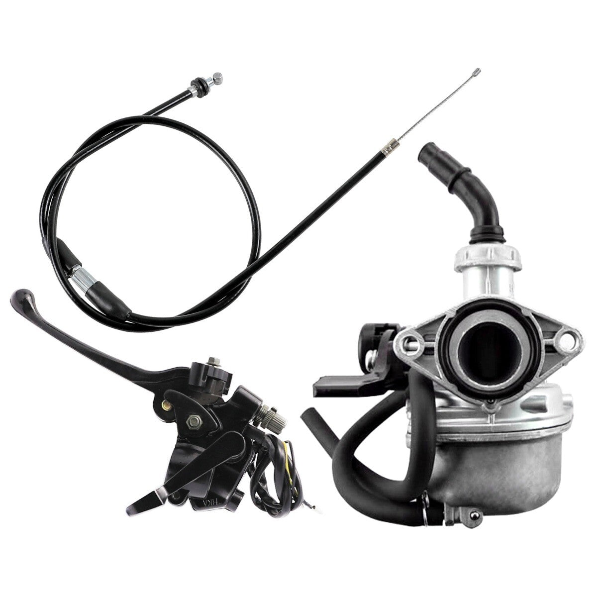 19mm carburetor, thumb throttle, brake lever, all-terrain vehicle, four-cooler, 50cc, 70cc, 110cc, 125cc
