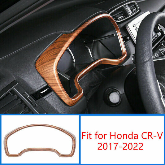 for Honda CR-V CRV 2017-2022 Peach Wood Grain Instrument Panel Frame Cover Trim