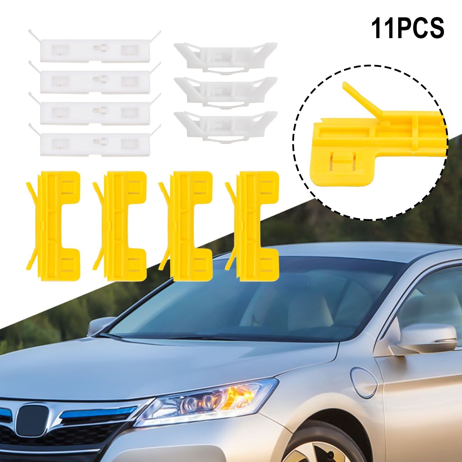Windshield roof molding clip kit for Accord/ for Civic /HRV (11 pieces)