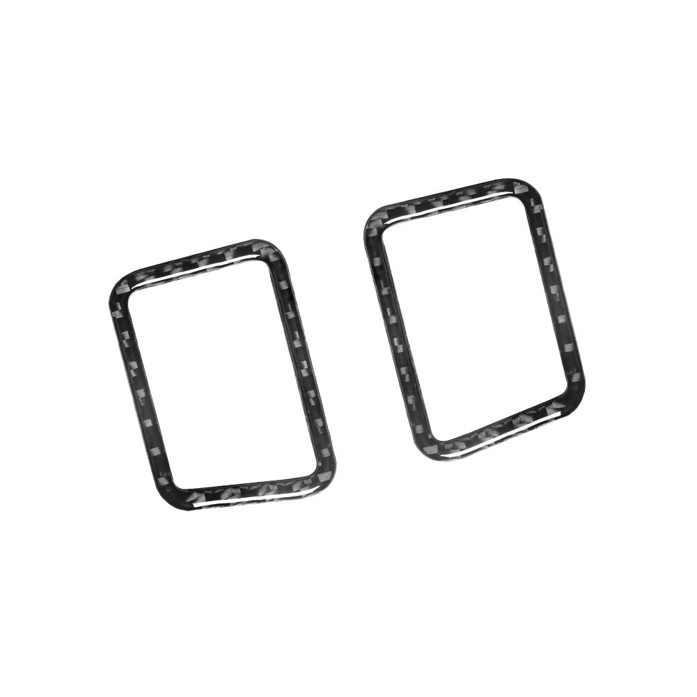 2Pcs Rear Door Audio Speaker Cover Carbon Fiber Sticker for BMW M5 E39 1998-2003