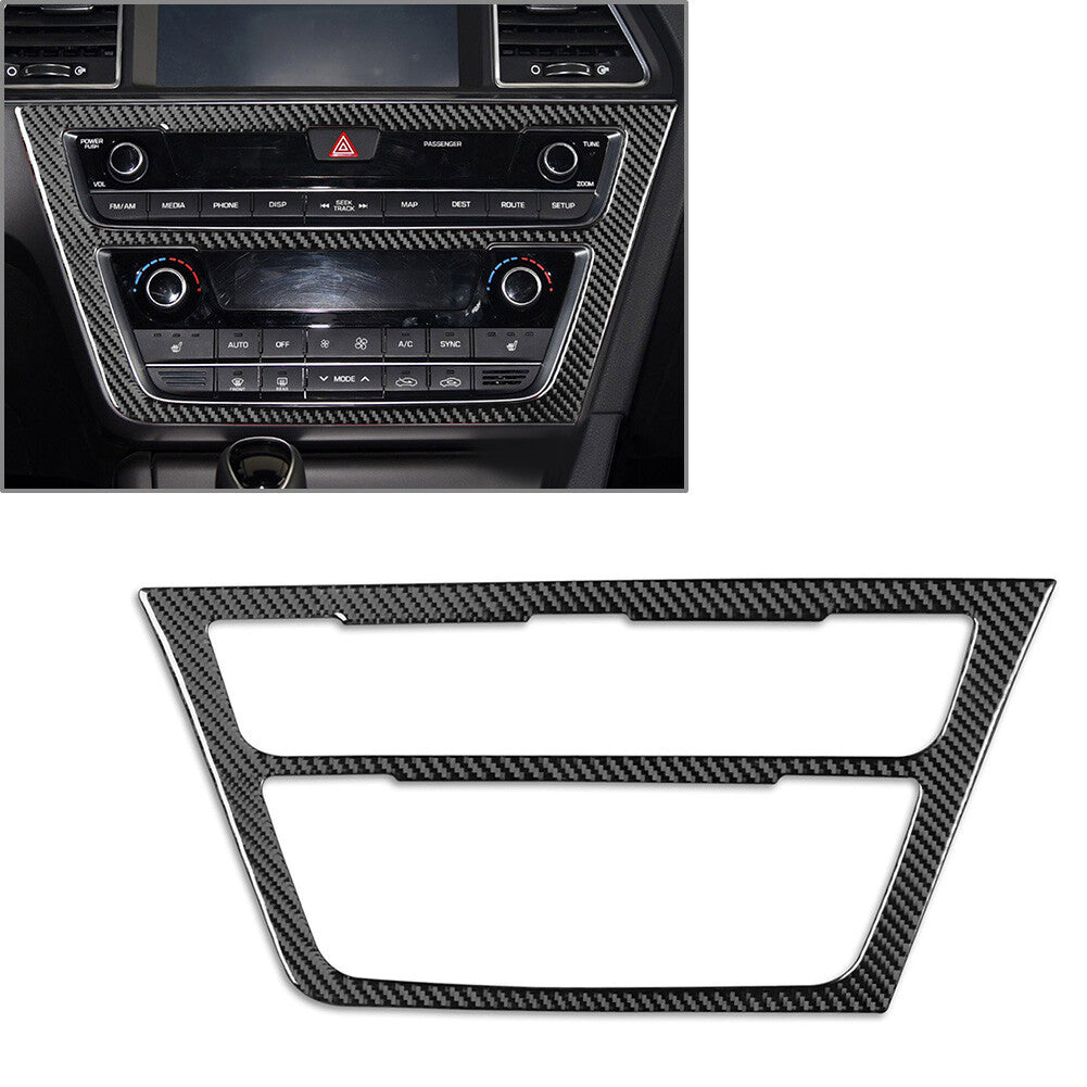 Central Console AC Switch Panel Cover Trim Black for Hyundai Sonata 9th 2015-19