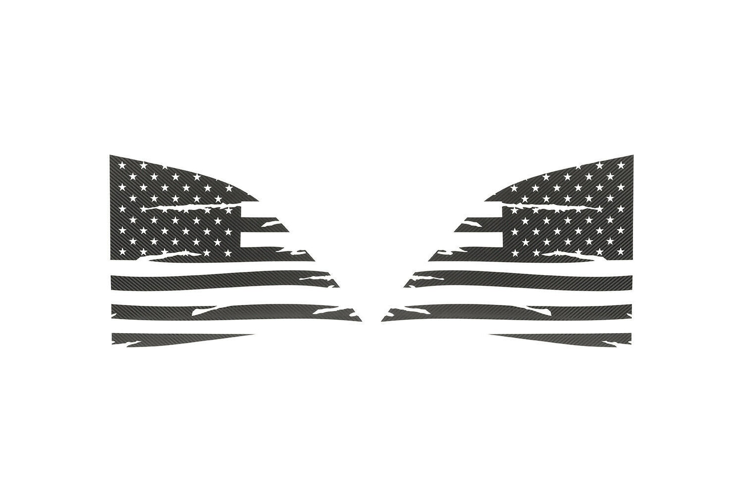 Car Rear Window Trim Sticker for Dodge for Challenger 2008+ Carbon Fiber Flag