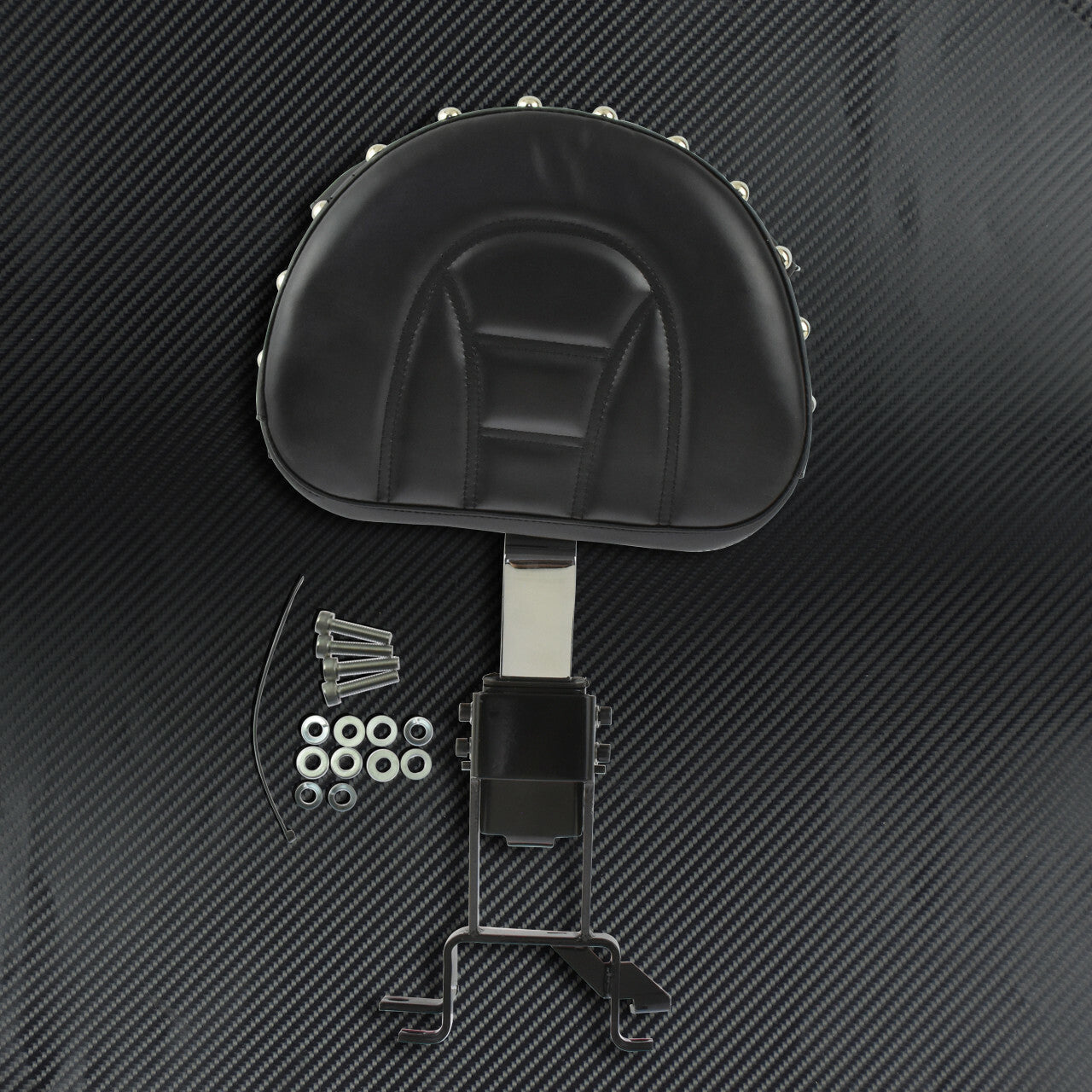 Plug-In Drive Nails Backrest w/ Mounting Kit Chrome Arm Fit For Indian Models